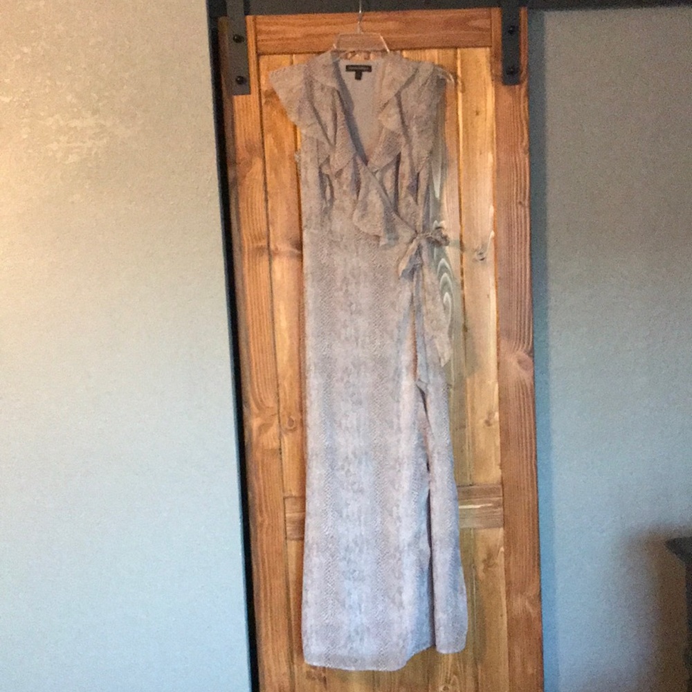 Snake Print Wrap Maxi Dress